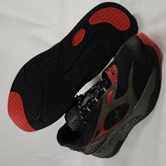 PUMA RS- Fast 'Amp' Black/Gray/Red Sneakers. Size 11 Mens - Picture 8 of 10